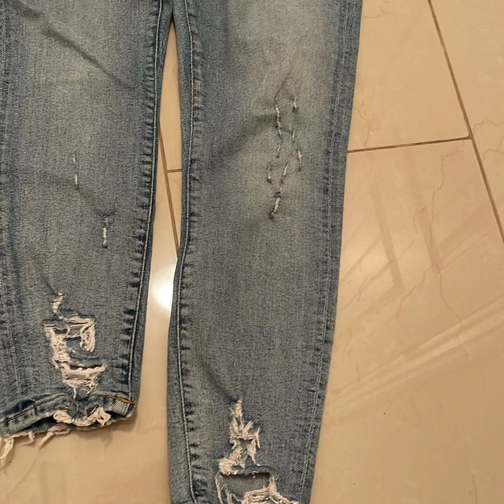 AGOLDE Sophie High Rise Ankle Crop Vertigo‎ Distressed Jeans women’s Sz 26 Blue